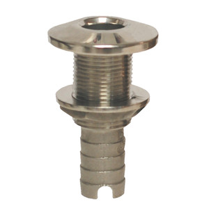 GROCO Stainless Steel Hose Barb Thru-Hull Fitting - 2", made by GROCO - HTH-2000-S GROCO Stainless Steel Hose Barb Thru-Hull Fitting - 2", made by GROCO - HTH-2000-S