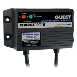 Guest 6A/12V 1 Bank 120V Input On-Board Battery Charger, made by Guest - 28106 Guest 6A/12V 1 Bank 120V Input On-Board Battery Charger, made by Guest - 28106