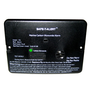 Safe-T-Alert 62 Series Carbon Monoxide Alarm - 12V - 62-542-Marine - Flush Mount - Black, made by Safe-T-Alert - 62-542-MARINE-BLK Safe-T-Alert 62 Series Carbon Monoxide Alarm - 12V - 62-542-Marine - Flush Mount - Black, made by Safe-T-Alert - 62-542-MARINE-BLK