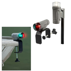 Attwood PaddleSport Portable Navigation Light Kit - C-Clamp, Screw Down or Adhesive Pad - Gray, made by Attwood Marine - 14194-7 Attwood PaddleSport Portable Navigation Light Kit - C-Clamp, Screw Down or Adhesive Pad - Gray, made by Attwood Marine - 14194-7