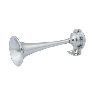 Marinco 12V Chrome Plated Single Trumpet Mini Air Horn, made by Marinco - 10107 Marinco 12V Chrome Plated Single Trumpet Mini Air Horn, made by Marinco - 10107