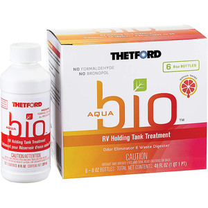 Thetford AquaBio RV Holding Tank Treatment - Citrus Twist Scent - 6-Pack of 8oz Bottles, made by Thetford Marine - 96604 Thetford AquaBio RV Holding Tank Treatment - Citrus Twist Scent - 6-Pack of 8oz Bottles, made by Thetford Marine - 96604