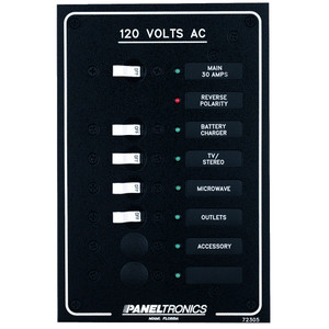 Paneltronics Standard AC 6 Position Breaker Panel & Main w/LEDs, made by Paneltronics - 9972305B Paneltronics Standard AC 6 Position Breaker Panel & Main w/LEDs, made by Paneltronics - 9972305B