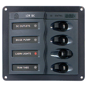 BEP Circuit Breaker Panel - 4-Way, made by BEP Marine - 900-DC BEP Circuit Breaker Panel - 4-Way, made by BEP Marine - 900-DC