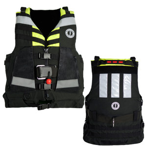 Mustang Swift Water Rescue Vest - Fluorescent Yellow/Green/Black - Universal, made by Mustang Survival - MRV15002-251-0-206 Mustang Swift Water Rescue Vest - Fluorescent Yellow/Green/Black - Universal, made by Mustang Survival - MRV15002-251-0-206