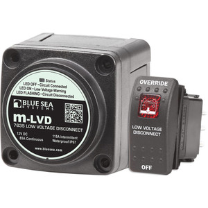 Blue Sea 7635 m-LVD Low Voltage Disconnect, made by Blue Sea Systems - 7635 Blue Sea 7635 m-LVD Low Voltage Disconnect, made by Blue Sea Systems - 7635