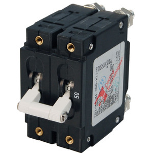 Blue Sea 7251 C-Series Double Pole Circuit Breaker - 50A, made by Blue Sea Systems - 7251 Blue Sea 7251 C-Series Double Pole Circuit Breaker - 50A, made by Blue Sea Systems - 7251