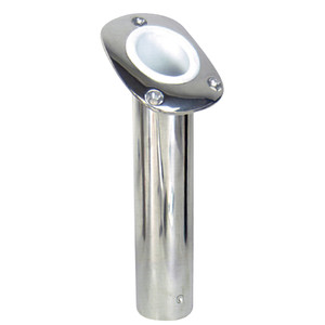 Whitecap Bluewater 30 Deg. Cast S.S. Flush Mount Rod Holder, made by Whitecap - 6174CBLUE Whitecap Bluewater 30 Deg. Cast S.S. Flush Mount Rod Holder, made by Whitecap - 6174CBLUE