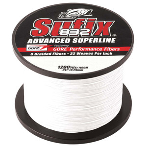 Sufix 832® Advanced Superline® Braid - 30lb - Ghost - 1200 yds, made by Sufix - 660-330GH Sufix 832® Advanced Superline® Braid - 30lb - Ghost - 1200 yds, made by Sufix - 660-330GH