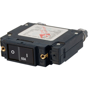 Blue Sea 7547 C-Series Flat Rocker Circuit Breaker - Single Pole - 60A, made by Blue Sea Systems - 7547 Blue Sea 7547 C-Series Flat Rocker Circuit Breaker - Single Pole - 60A, made by Blue Sea Systems - 7547