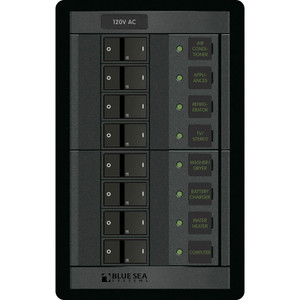 Blue Sea 1228 120V AC 8 Position, made by Blue Sea Systems - 1228 Blue Sea 1228 120V AC 8 Position, made by Blue Sea Systems - 1228