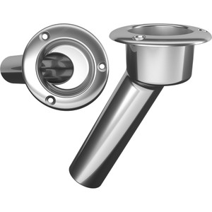 Mate Series Stainless Steel 30° Rod & Cup Holder - Open - Round Top, made by Mate Series - C1030ND Mate Series Stainless Steel 30° Rod & Cup Holder - Open - Round Top, made by Mate Series - C1030ND