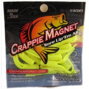 Leland Crappie Magnet 1.5" 15ct Opaque Chartreuse, made by Crappie Magnet Baits - Leland Crappie Magnet 1.5" 15ct Opaque Chartreuse, made by Crappie Magnet Baits -