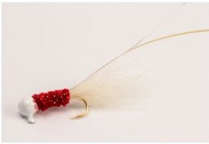 Slater Original Jig 1/16 White/Red/White #4 Hook 3pk, made by Slater's - Slater Original Jig 1/16 White/Red/White #4 Hook 3pk, made by Slater's -