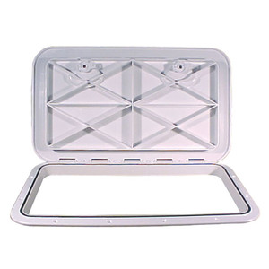 Beckson 14" x 24" Flush Hatch White - ASA Material - Acrylonitrile Styrene Acrylate, made by Beckson Marine - HT1424AW Beckson 14" x 24" Flush Hatch White - ASA Material - Acrylonitrile Styrene Acrylate, made by Beckson Marine - HT1424AW