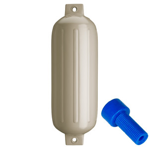 Polyform G-5 Twin Eye Fender 8.8" x 26.8" - Sand w/Adapter, made by Polyform U.S. - G-5-SAND Polyform G-5 Twin Eye Fender 8.8" x 26.8" - Sand w/Adapter, made by Polyform U.S. - G-5-SAND