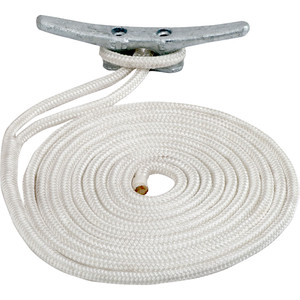 Sea-Dog Double Braided Nylon Dock Line - 1/2" x 25' - White, made by Sea-Dog - 302112025WH-1 Sea-Dog Double Braided Nylon Dock Line - 1/2" x 25' - White, made by Sea-Dog - 302112025WH-1