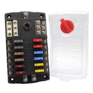 Cole Hersee 12 ATO Standard Series Fuse Block w/Ground Bus, made by Cole Hersee - 880028-BP Cole Hersee 12 ATO Standard Series Fuse Block w/Ground Bus, made by Cole Hersee - 880028-BP