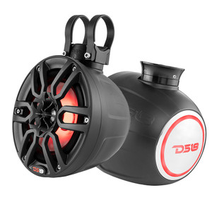 DS18 HYDRO 6.5" Compact Wakeboard Pod Tower w/RGB Light - 300W - Black, made by DS18 - NXL-PS6BK DS18 HYDRO 6.5" Compact Wakeboard Pod Tower w/RGB Light - 300W - Black, made by DS18 - NXL-PS6BK