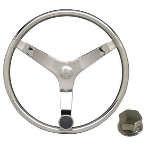 Uflex - V46 - 13.5" Stainless Steel Steering Wheel w/Speed Knob & Chrome Nut, made by Uflex USA - V46 KIT Uflex - V46 - 13.5" Stainless Steel Steering Wheel w/Speed Knob & Chrome Nut, made by Uflex USA - V46 KIT