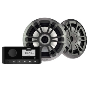 Fusion MS-RA60 & 6.5" EL Sports Speaker Kit - Grey Speakers, made by Fusion - 010-02405-61 Fusion MS-RA60 & 6.5" EL Sports Speaker Kit - Grey Speakers, made by Fusion - 010-02405-61