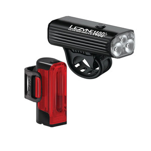 Lezyne Macro Drive 1400+ / Strip Drive Pro 400+ Pair Light Set, made by Lezyne - Lezyne Macro Drive 1400+ / Strip Drive Pro 400+ Pair Light Set, made by Lezyne -