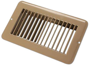 4in X 8in Floor Register Undampered Metal Brown, made by JR PRODUCTS - 02-28955 4in X 8in Floor Register Undampered Metal Brown, made by JR PRODUCTS - 02-28955