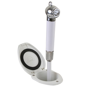 Scandvik Recessed Shower w/6' White Hose - Push-Button, made by Scandvik - 12106P Scandvik Recessed Shower w/6' White Hose - Push-Button, made by Scandvik - 12106P