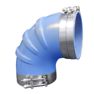 Trident Marine 6" ID 90-Degree Blue Silicone Molded Wet Exhaust Elbow w/4 T-Bolt Clamps, made by Trident Marine - 290V6000-S/S Trident Marine 6" ID 90-Degree Blue Silicone Molded Wet Exhaust Elbow w/4 T-Bolt Clamps, made by Trident Marine - 290V6000-S/S