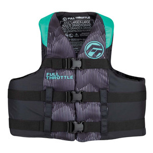 Full Throttle Adult Nylon Life Jacket - L/XL - Aqua/Black - 112200-505-050-22, made by Full Throttle - 112200-505-050-22 Full Throttle Adult Nylon Life Jacket - L/XL - Aqua/Black - 112200-505-050-22, made by Full Throttle - 112200-505-050-22