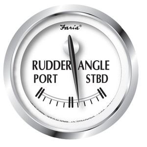 Faria Newport SS 2" Rudder Angle Indicator Gauge - 25006, made by Faria Beede Instruments - 25006 Faria Newport SS 2" Rudder Angle Indicator Gauge - 25006, made by Faria Beede Instruments - 25006