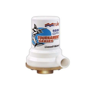 Rule Tournament Series Bronze Base 1600 GPH Livewell Pump - 209B, made by Rule - 209B Rule Tournament Series Bronze Base 1600 GPH Livewell Pump - 209B, made by Rule - 209B