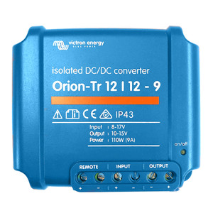 Victron Orion-TR DC-DC Converter - 12 VDC to 12 VDC - 9AMP Isolated - ORI121210110R, made by Victron Energy - ORI121210110R Victron Orion-TR DC-DC Converter - 12 VDC to 12 VDC - 9AMP Isolated - ORI121210110R, made by Victron Energy - ORI121210110R