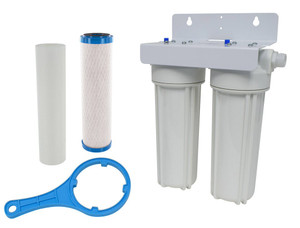 Valterra Exterior Filter System Dual Housing W/6 And 10 Cartridges Wall Bracket And Wrench - A01-1139 Valterra A01-1139 Valterra Exterior Filter System Dual Housing W/6 And 10 Cartridges Wall Bracket And Wrench - A01-1139 Valterra A01-1139