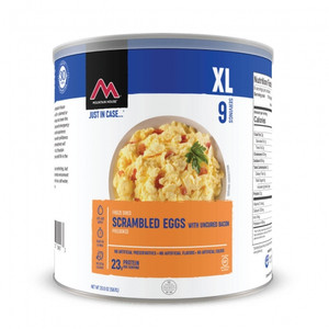 Scrambled Eggs W/ Bacon Can Cl, made by Mountain House - Scrambled Eggs W/ Bacon Can Cl, made by Mountain House -