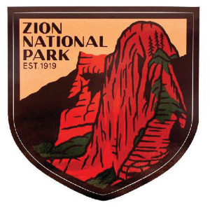 Zion Natl Park Sticker, made by SENDERO PROVISIONS - Zion Natl Park Sticker, made by SENDERO PROVISIONS -