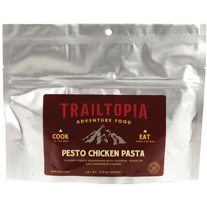 Pesto Chicken Pasta, made by TRAILTOPIA - Pesto Chicken Pasta, made by TRAILTOPIA -