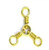 HT Brass 3-Way Swivel 12ct Size 4 EACH, made by HT Enterprises Inc. -