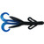 Big Bite Creature 4" 10ct Black Blue Tail, made by Big Bite Baits -