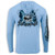 Flying Fisherman Performance Hoodie Pirate Skull Blue Mist Large, made by Flying Fisherman Glasses -