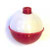 Eagle Claw Float Round Foam Snap-on Red/White 2ct 1", made by Eagle Claw -