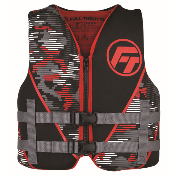 Full Throttle Youth Rapid-Dry Life Jacket Red