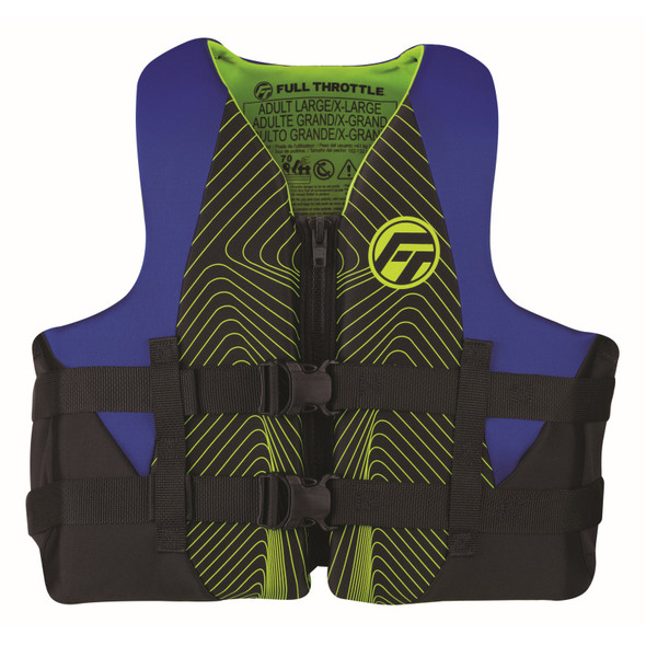 Full Throttle Adult Rapid-Dry Life Jacket 2XL 4XL Blue