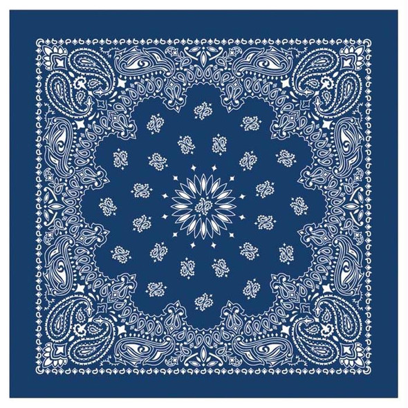 Bandanas Blue W/Hang Tag & Upc