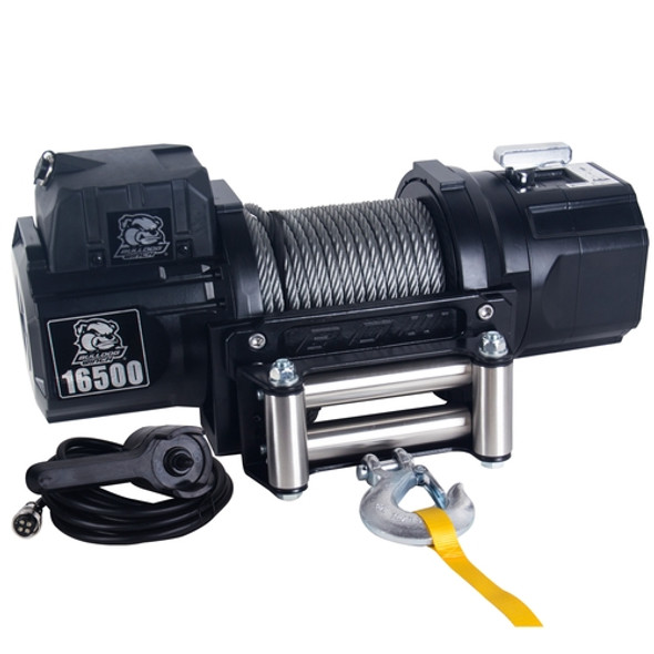 16,500Lb Heavy-Duty Winch With 92Ft Wire Rope Bulldog Winch