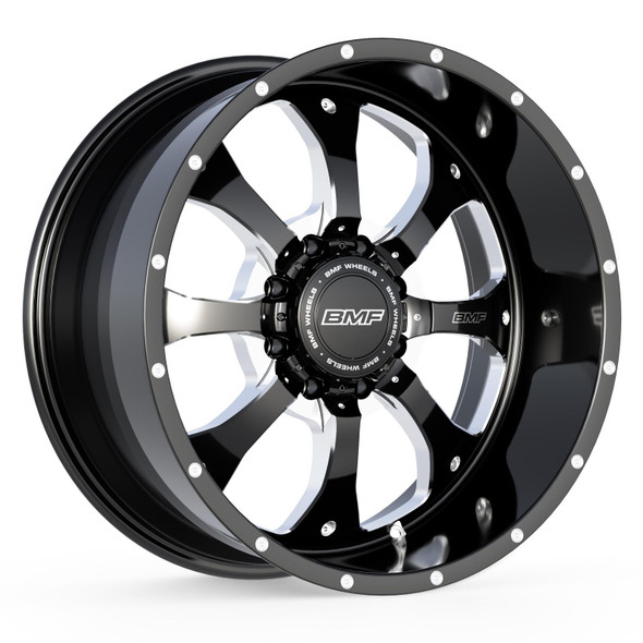 Payback Signature Series Truck Wheels 22X10.5 8X180 -25MM Black Milled BMF Wheels