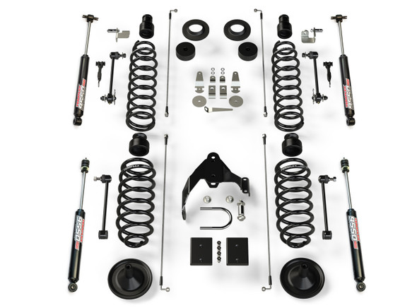 Jeep JK 2 Door Base 4 Inch Lift Kit w/ 9550 VSS Shocks 07-18 Wrangler JK TeraFlex