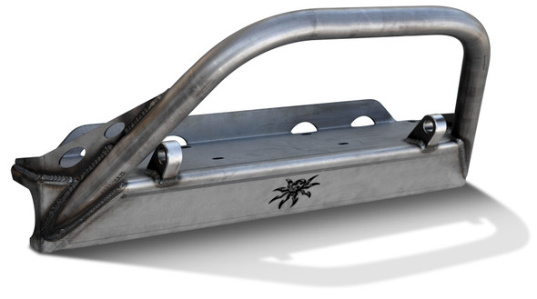 TJ BFH Front Bumper With Brawler Bar And Shackle Tabs In Bare Steel 14-16-020-DB Poison Spyder