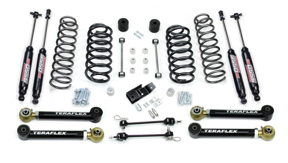 Jeep TJ/LJ 3 Inch Suspension System w/ 4 Flexarms and 9550 Shocks 97-06 Wrangler TJ/LJ TeraFlex