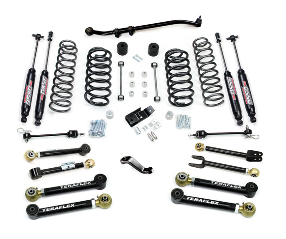 Jeep Tj 4 Inch Suspension System W/ 8 Flexarms And 9550 Shocks 97-06 Wrangler Tj Teraflex